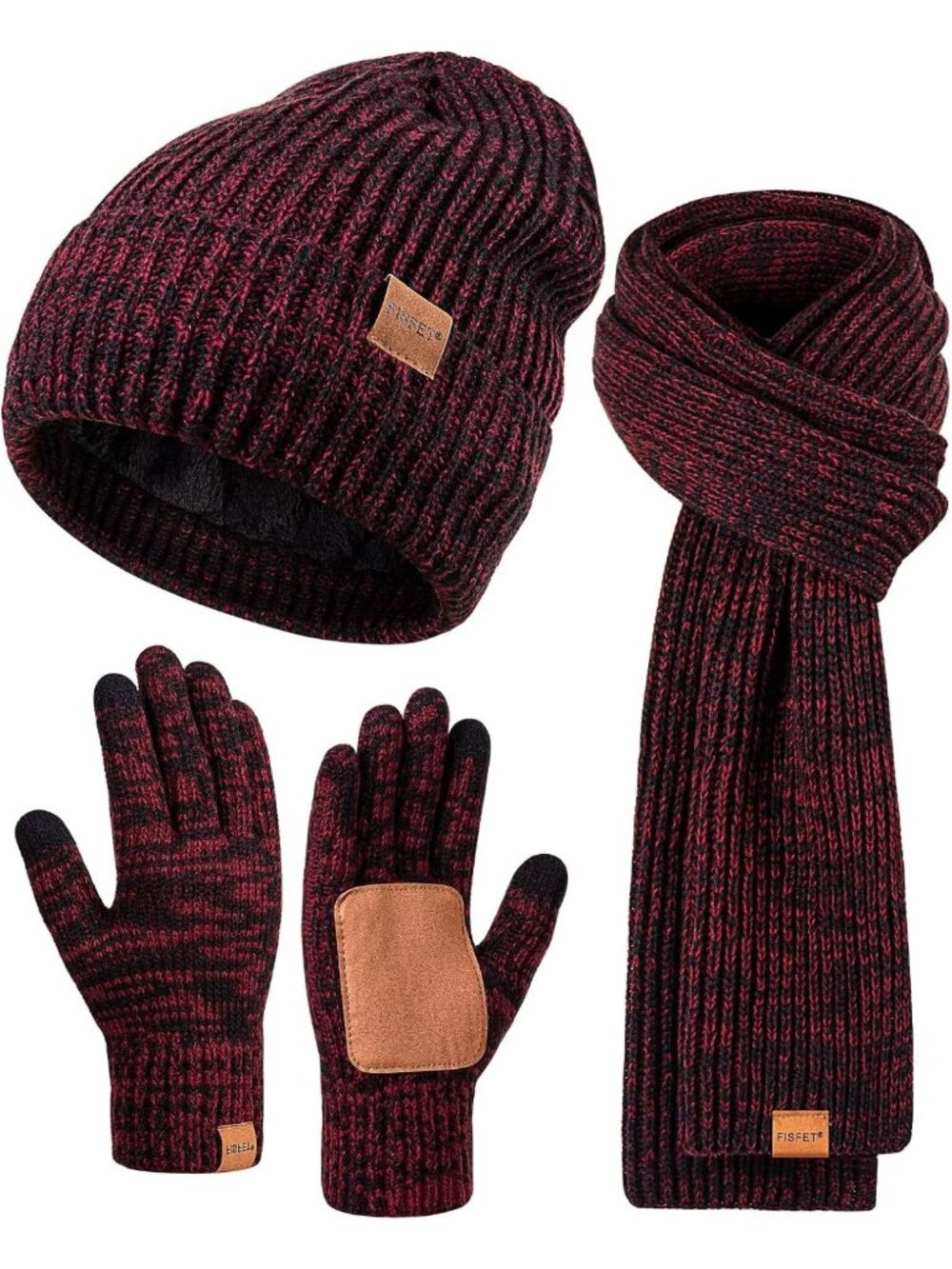 Cozy Winter Hat, Gloves & Scarf Set for Men & Women - 3-in-1 Cold Weather